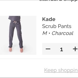 Figs Kade scrub pant, charcoal.